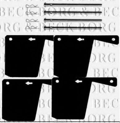 BORG & BECK BBK1035 Комплектующие, колодки дискового тормоза для FORD GRANADA (Форд Гранада) BORG & BECK BBK1035 Комплектующие, колодки дискового тормоза для FORD GRANADA (Форд Гранада)