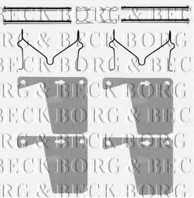BORG & BECK BBK1064 Комплектующие, колодки дискового тормоза для FORD GRANADA (Форд Гранада) BORG & BECK BBK1064 Комплектующие, колодки дискового тормоза для FORD GRANADA (Форд Гранада)