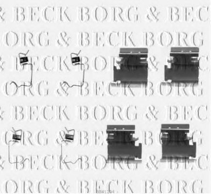 BORG & BECK BBK1204 Комплектующие, колодки дискового тормоза для RENAULT SCNIC II (Рено Сценик 2) BORG & BECK BBK1204 Комплектующие, колодки дискового тормоза для RENAULT SCNIC II (Рено Сценик 2)