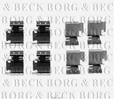 BORG & BECK BBK1209 Комплектующие, колодки дискового тормоза передний мост для FIAT 500 C (Фиат 500 c) BORG & BECK BBK1209 Комплектующие, колодки дискового тормоза передний мост для FIAT 500 C (Фиат 500 c)