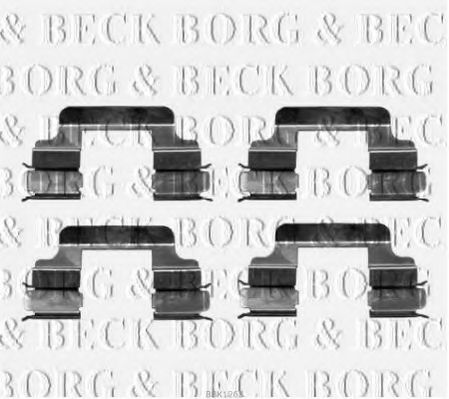 BORG & BECK BBK1263 Комплектующие, колодки дискового тормоза для PEUGEOT 407 (Пежо 407) BORG & BECK BBK1263 Комплектующие, колодки дискового тормоза для PEUGEOT 407 (Пежо 407)