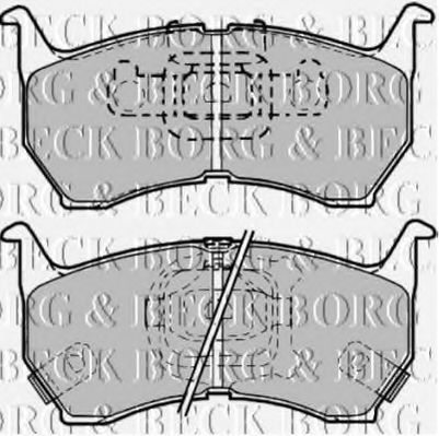 BORG & BECK BBP1149 Тормозные колодки для MAZDA 626 II (Мазда 626 2) BORG & BECK BBP1149 Тормозные колодки для MAZDA 626 II (Мазда 626 2)