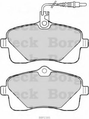 BORG & BECK BBP2305 Тормозные колодки для PEUGEOT 407 (Пежо 407) BORG & BECK BBP2305 Тормозные колодки для PEUGEOT 407 (Пежо 407)