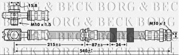 BORG & BECK BBH6851 Тормозной шланг для SKODA FABIA (Шкода Фабиа) BORG & BECK BBH6851 Тормозной шланг для SKODA FABIA (Шкода Фабиа)