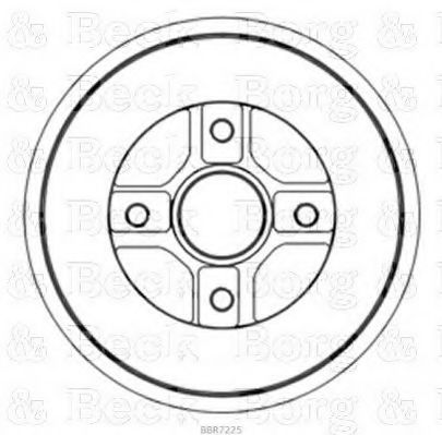 BORG & BECK BBR7225 Тормозной барабан для RENAULT (Рено) BORG & BECK BBR7225 Тормозной барабан для RENAULT (Рено)
