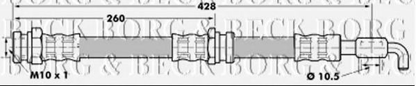 BORG & BECK BBH7076 Тормозной шланг для MAZDA (Мазда) BORG & BECK BBH7076 Тормозной шланг для MAZDA (Мазда)