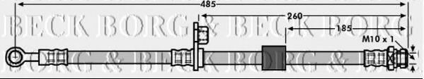 BORG & BECK BBH7112 Тормозной шланг для MITSUBISHI COLT VI (Митсубиши/митсубиси Кольт 6) BORG & BECK BBH7112 Тормозной шланг для MITSUBISHI COLT VI (Митсубиши/митсубиси Кольт 6)