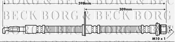 BORG & BECK BBH7247 Тормозной шланг для TOYOTA (Тойота/тоета) BORG & BECK BBH7247 Тормозной шланг для TOYOTA (Тойота/тоета)
