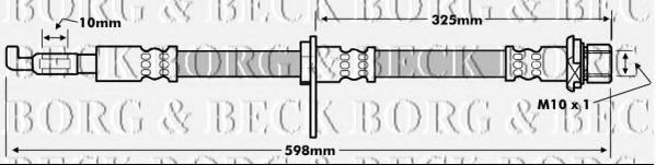 BORG & BECK BBH7248 Тормозной шланг для TOYOTA (Тойота/тоета) BORG & BECK BBH7248 Тормозной шланг для TOYOTA (Тойота/тоета)