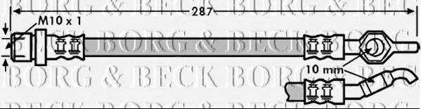 BORG & BECK BBH7249 Тормозной шланг для TOYOTA (Тойота/тоета) BORG & BECK BBH7249 Тормозной шланг для TOYOTA (Тойота/тоета)