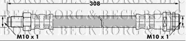 BORG & BECK BBH7324 Тормозной шланг для CHRYSLER CROSSFIRE (Крайслер Cроссфирэ) BORG & BECK BBH7324 Тормозной шланг для CHRYSLER CROSSFIRE (Крайслер Cроссфирэ)