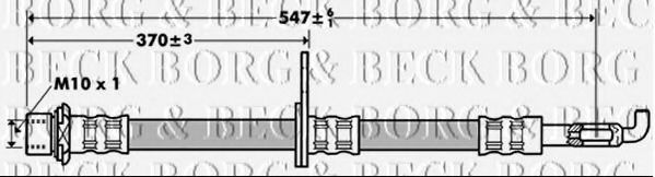 BORG & BECK BBH7387 Тормозной шланг для TOYOTA (Тойота/тоета) BORG & BECK BBH7387 Тормозной шланг для TOYOTA (Тойота/тоета)