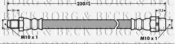 BORG & BECK BBH7398 Тормозной шланг для BMW (Бмв) BORG & BECK BBH7398 Тормозной шланг для BMW (Бмв)