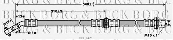 BORG & BECK BBH7421 Тормозной шланг для DAIHATSU FEROZA (Дайхатсу Фэроза) BORG & BECK BBH7421 Тормозной шланг для DAIHATSU FEROZA (Дайхатсу Фэроза)