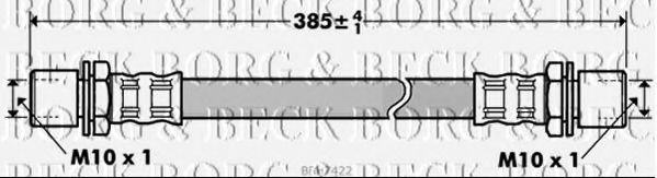 BORG & BECK BBH7422 Тормозной шланг для DAIHATSU FEROZA (Дайхатсу Фэроза) BORG & BECK BBH7422 Тормозной шланг для DAIHATSU FEROZA (Дайхатсу Фэроза)
