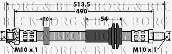 BORG & BECK BBH7423 Тормозной шланг для FIAT (Фиат) BORG & BECK BBH7423 Тормозной шланг для FIAT (Фиат)