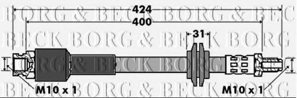 BORG & BECK BBH7426 Тормозной шланг справа для CITROËN NEMO (CитроËн Нэмо) BORG & BECK BBH7426 Тормозной шланг справа для CITROËN NEMO (CитроËн Нэмо)