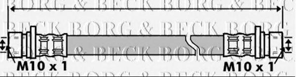 BORG & BECK BBH7446 Тормозной шланг для HONDA JAZZ II (Хонда Джаз 2) BORG & BECK BBH7446 Тормозной шланг для HONDA JAZZ II (Хонда Джаз 2)
