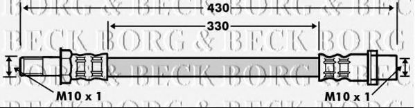 BORG & BECK BBH7496 Тормозной шланг для MERCEDESBENZ (Мерседес бенц) BORG & BECK BBH7496 Тормозной шланг для MERCEDESBENZ (Мерседес бенц)