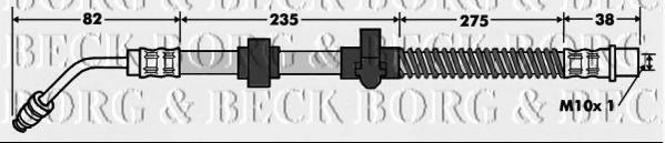 BORG & BECK BBH7518 Тормозной шланг для PEUGEOT 407 (Пежо 407) BORG & BECK BBH7518 Тормозной шланг для PEUGEOT 407 (Пежо 407)