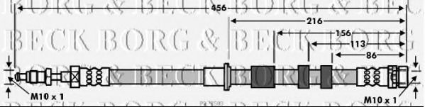 BORG & BECK BBH7583 Тормозной шланг для FORD (Форд) BORG & BECK BBH7583 Тормозной шланг для FORD (Форд)