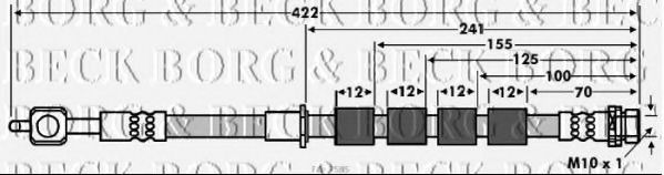 BORG & BECK BBH7585 Тормозной шланг для FORD (Форд) BORG & BECK BBH7585 Тормозной шланг для FORD (Форд)