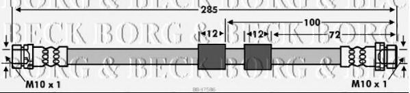 BORG & BECK BBH7586 Тормозной шланг для FORD (Форд) BORG & BECK BBH7586 Тормозной шланг для FORD (Форд)
