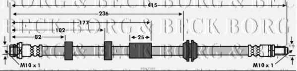 BORG & BECK BBH7589 Тормозной шланг для FORD (Форд) BORG & BECK BBH7589 Тормозной шланг для FORD (Форд)
