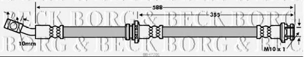 BORG & BECK BBH7701 Тормозной шланг для NISSAN TIIDA (Ниссан Т2да) BORG & BECK BBH7701 Тормозной шланг для NISSAN TIIDA (Ниссан Т2да)