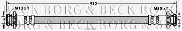 BORG & BECK BBH7707 Тормозной шланг для NISSAN NP300 (Ниссан Нп300) BORG & BECK BBH7707 Тормозной шланг для NISSAN NP300 (Ниссан Нп300)