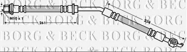 BORG & BECK BBH7729 Тормозной шланг для TOYOTA VITZ (Тойота/тоета Vитз) BORG & BECK BBH7729 Тормозной шланг для TOYOTA VITZ (Тойота/тоета Vитз)