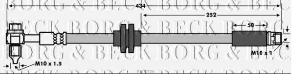 BORG & BECK BBH7734 Тормозной шланг для CHEVROLET VOLT (Шевроле Vолт) BORG & BECK BBH7734 Тормозной шланг для CHEVROLET VOLT (Шевроле Vолт)