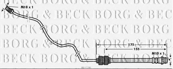 BORG & BECK BBH7786 Тормозной шланг для FORD (Форд) BORG & BECK BBH7786 Тормозной шланг для FORD (Форд)