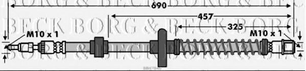 BORG & BECK BBH7846 Тормозной шланг для PEUGEOT 407 (Пежо 407) BORG & BECK BBH7846 Тормозной шланг для PEUGEOT 407 (Пежо 407)