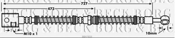 BORG & BECK BBH7859 Тормозной шланг для SSANGYONG REXTON (Сан-янг/санянг Рекстон) BORG & BECK BBH7859 Тормозной шланг для SSANGYONG REXTON (Сан-янг/санянг Рекстон)