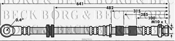 BORG & BECK BBH7931 Тормозной шланг для MITSUBISHI (Митсубиши/митсубиси) BORG & BECK BBH7931 Тормозной шланг для MITSUBISHI (Митсубиши/митсубиси)