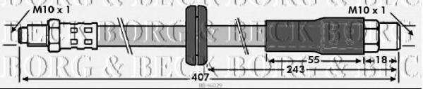 BORG & BECK BBH6029 Тормозной шланг для AUDI 80 (Ауди 80) BORG & BECK BBH6029 Тормозной шланг для AUDI 80 (Ауди 80)