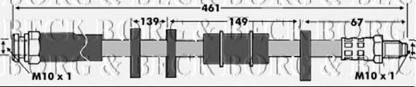 BORG & BECK BBH6062 Тормозной шланг для FIAT DUCATO (Фиат Дукато) BORG & BECK BBH6062 Тормозной шланг для FIAT DUCATO (Фиат Дукато)