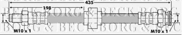 BORG & BECK BBH6066 Тормозной шланг для PEUGEOT 205 I (Пежо 205 и) BORG & BECK BBH6066 Тормозной шланг для PEUGEOT 205 I (Пежо 205 и)