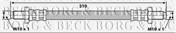BORG & BECK BBH6074 Тормозной шланг для TOYOTA (Тойота/тоета) BORG & BECK BBH6074 Тормозной шланг для TOYOTA (Тойота/тоета)