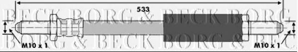 BORG & BECK BBH6134 Тормозной шланг для FORD (Форд) BORG & BECK BBH6134 Тормозной шланг для FORD (Форд)