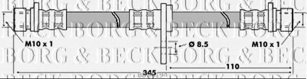 BORG & BECK BBH6194 Тормозной шланг для HONDA (Хонда) BORG & BECK BBH6194 Тормозной шланг для HONDA (Хонда)
