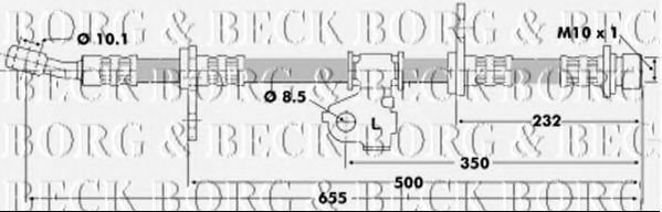 BORG & BECK BBH6198 Тормозной шланг для HONDA (Хонда) BORG & BECK BBH6198 Тормозной шланг для HONDA (Хонда)
