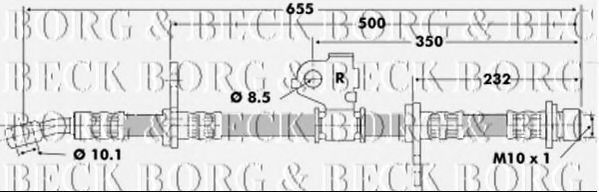 BORG & BECK BBH6199 Тормозной шланг для HONDA (Хонда) BORG & BECK BBH6199 Тормозной шланг для HONDA (Хонда)