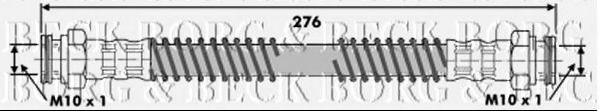 BORG & BECK BBH6258 Тормозной шланг для PEUGEOT 205 I (Пежо 205 и) BORG & BECK BBH6258 Тормозной шланг для PEUGEOT 205 I (Пежо 205 и)