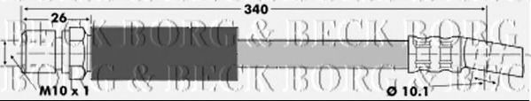 BORG & BECK BBH6339 Тормозной шланг для OPEL ASTRA F (Опель Астра ф) BORG & BECK BBH6339 Тормозной шланг для OPEL ASTRA F (Опель Астра ф)
