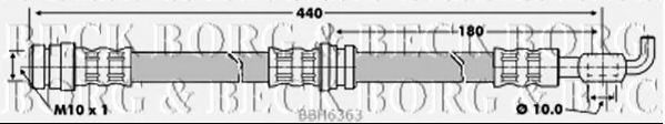 BORG & BECK BBH6363 Тормозной шланг для MAZDA (Мазда) BORG & BECK BBH6363 Тормозной шланг для MAZDA (Мазда)
