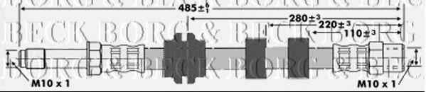 BORG & BECK BBH6418 Тормозной шланг для VOLKSWAGEN CADDY II (Фольксваген Кадди 2) BORG & BECK BBH6418 Тормозной шланг для VOLKSWAGEN CADDY II (Фольксваген Кадди 2)