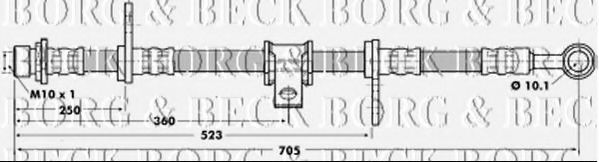 BORG & BECK BBH6619 Тормозной шланг для HONDA ACCORD VI (Хонда Аккорд 6) BORG & BECK BBH6619 Тормозной шланг для HONDA ACCORD VI (Хонда Аккорд 6)