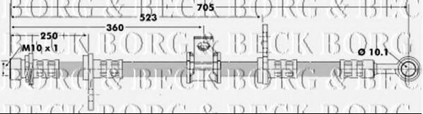 BORG & BECK BBH6621 Тормозной шланг для HONDA ACCORD VI (Хонда Аккорд 6) BORG & BECK BBH6621 Тормозной шланг для HONDA ACCORD VI (Хонда Аккорд 6)